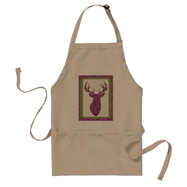 Purple Pattern Deer head Standard Apron (Front)