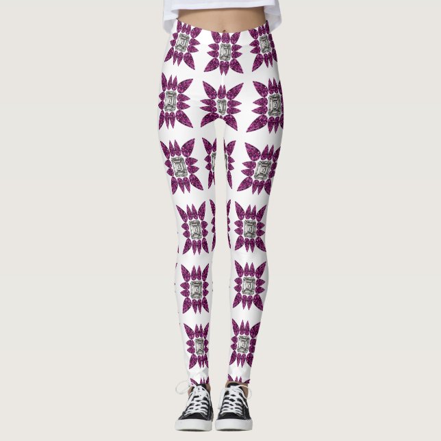 Purple Pattern Leggings (Front)