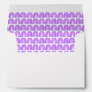 Purple Pattern Rainbows Custom Baby Shower Envelope