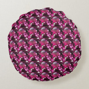 Purple Pattern Round Pillow