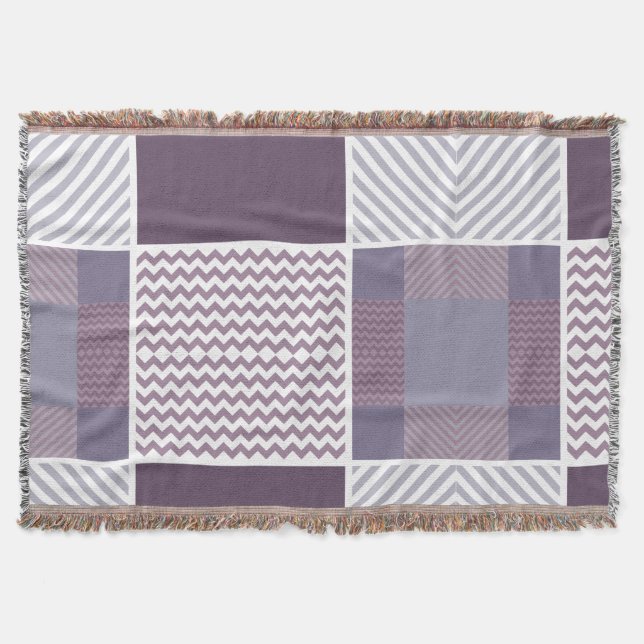 Purple Pattern Throw Blanket (Front)