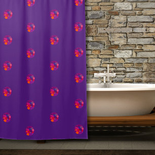 Purple pattern with circle Shower Curtain