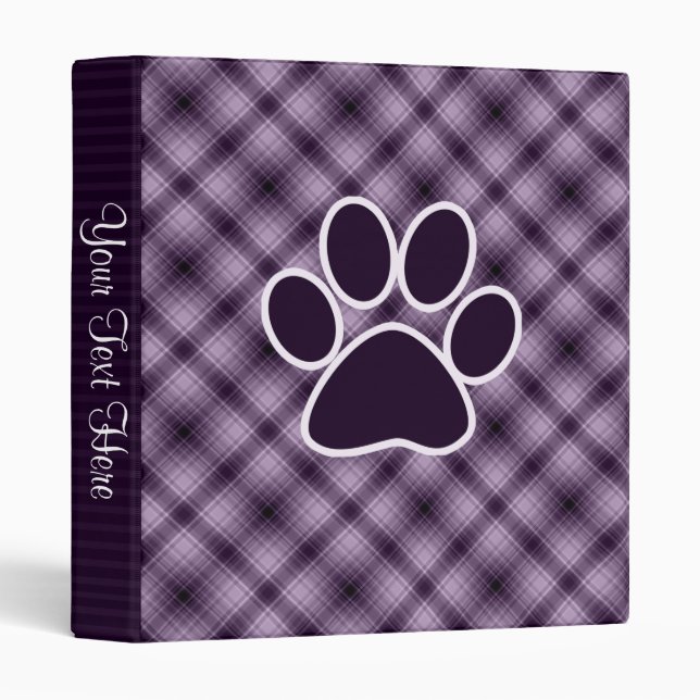Purple Paw Print Binder (Front/Spine)