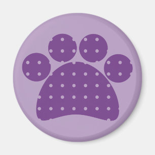 Purple Paw Print Magnets