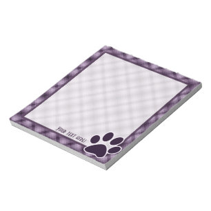 Purple Paw Print Notepad