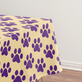 Purple Paw Print Tablecloth
