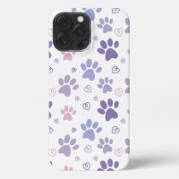 purple paw (white) Phone case