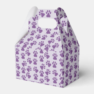 Purple Pawprints  Favor Box