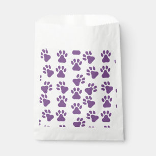 Purple Pawprints Favour Bag