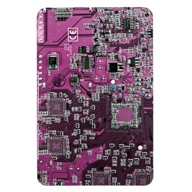 Purple PCB Circuit Board Design for IT Pros Magnet (Vertical)