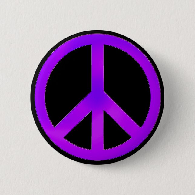 Purple Peace 2 Inch Round Button (Front)