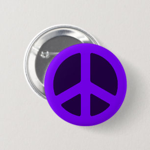 Purple Peace Sign 2 Inch Round Button