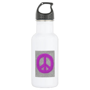 Purple Peace Sign  532 Ml Water Bottle