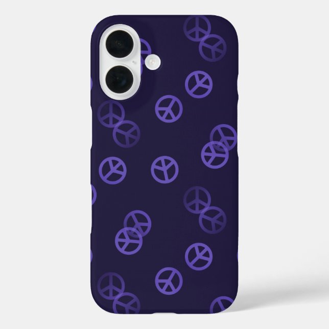 Purple Peace Sign Pattern Case-Mate iPhone Case (Back)