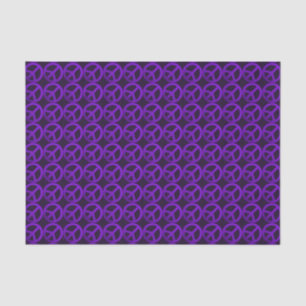 Purple Peace Sign Pattern Tissue Paper