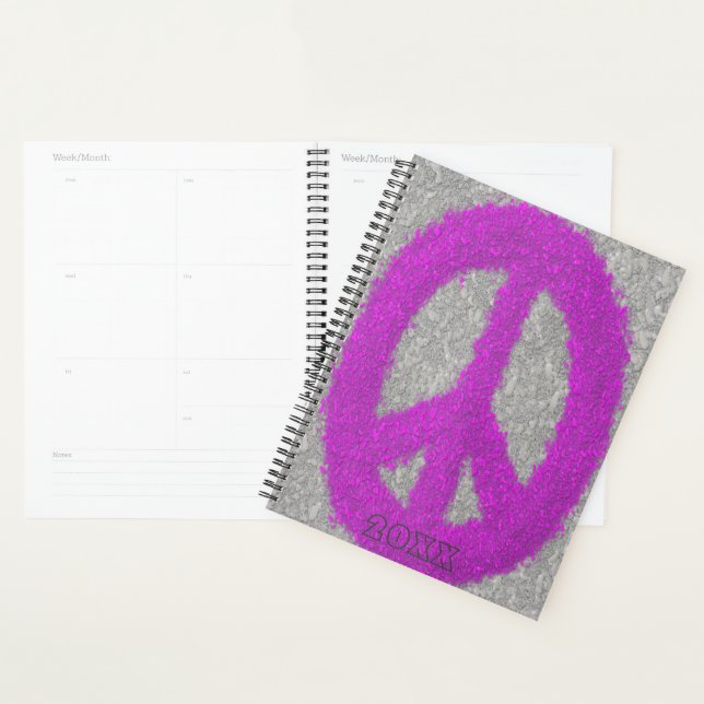 Purple Peace Sign  Planner (Display)