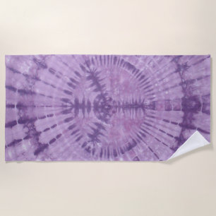 Purple Peace Tie Dye Beach Towel