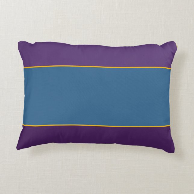 Purple & Peacock Blue Field Accent Pillow
