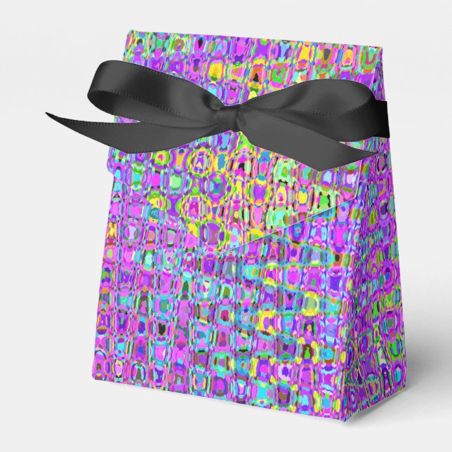 Purple Peacock Favor Box (Front Side)