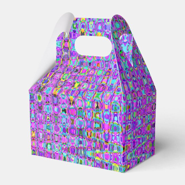 Purple Peacock Favor Box (Front Side)