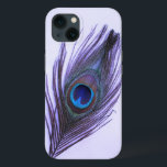 Purple Peacock Feather on Purple iPhone 13 Case<br><div class="desc">A peacock feather with the purple tones brought out on a transparent purple background.</div>