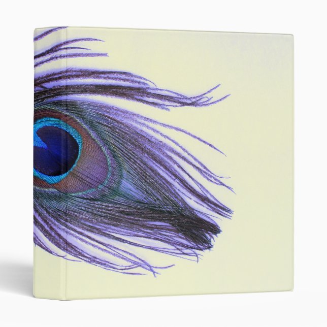 Purple Peacock Feather T Binder (Front/Spine)