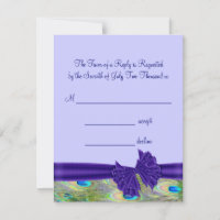 Purple Peacock Invitations de mariage