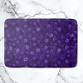 Purple Peacock Paradise  Bath Mat