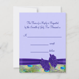 Purple Peacock Wedding Invitations