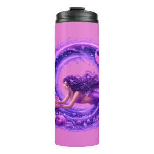 Purple Pearl Seeker Mermaid Fantasy Wave Art Thermal Tumbler