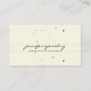 Purple Pearls Jewellery Elegant gold beads Business Card