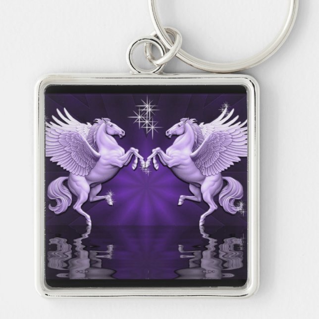 Purple Pegasus Reflections Key Chain (Front)