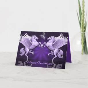 Purple Pegasus Réflexions Carte de voeux