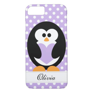 Purple Penguin Love iPhone 8/7 Case