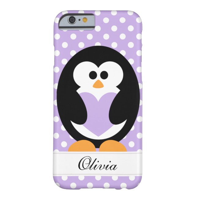 Purple Penguin Love Case-Mate iPhone Case (Back)