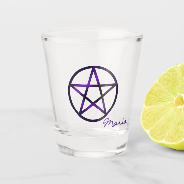 Purple Pentacle Shot glass (Front)