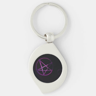 purple pentagram  keychain