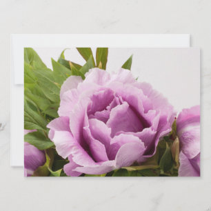 Purple Peonies Bouquet Invitation