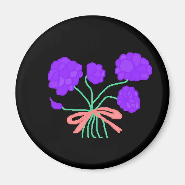 Purple Perfection Bouquet Magnet (Front)