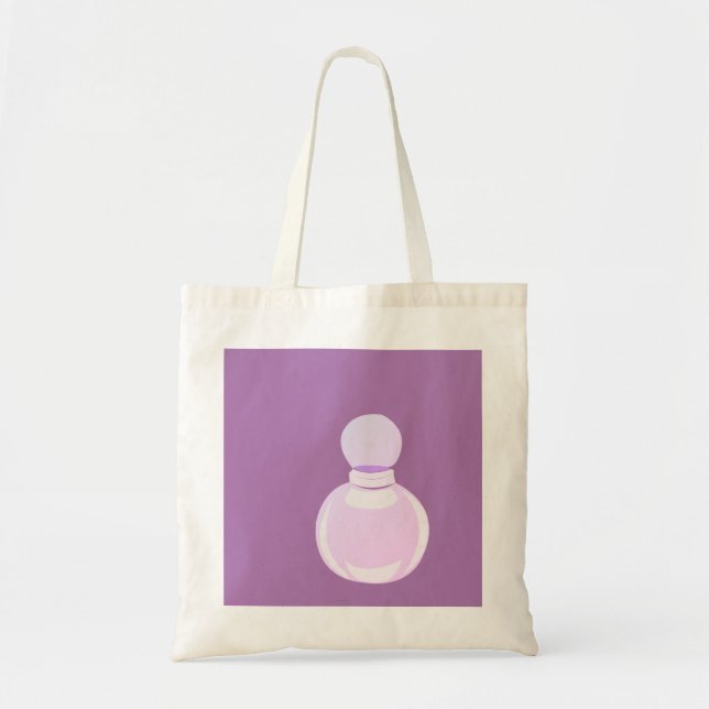 Purple Perfume Bottle Tote Bag (Front)