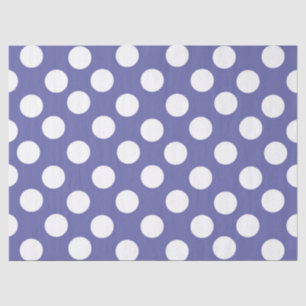 purple periwinkle white polka dots tissue paper