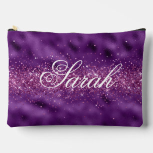 Purple Personalised  Accessory Pouch