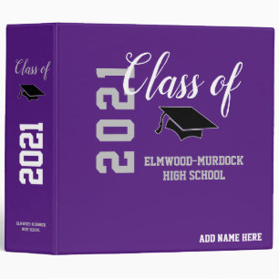 Purple Personalized Album Senior Class 2021 Binder