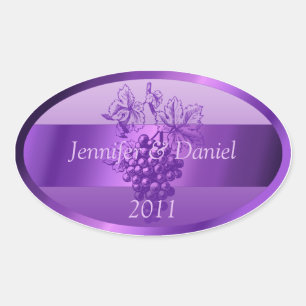 Purple Personalized Custom Wine Labels