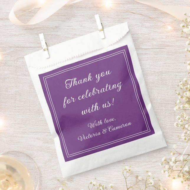 Purple Personalized Favour Bag (Clipped)