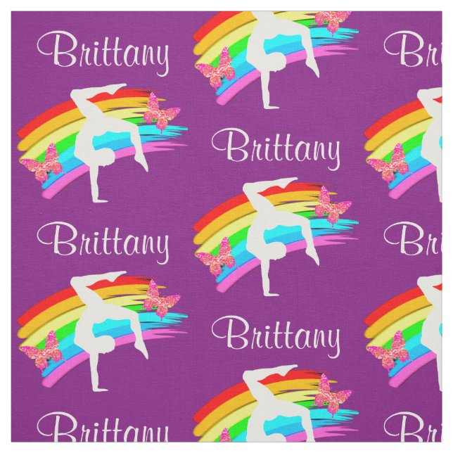 PURPLE PERSONALIZED GYMNASTICS FABRIC (Swatch)