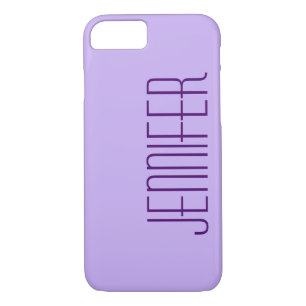 Purple, Personalized Jumbo Name, Minimalist iPhone 8/7 Case