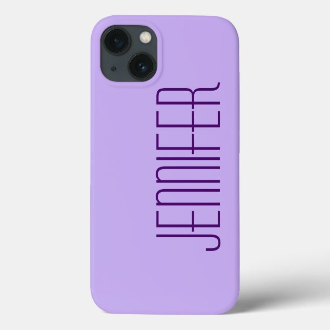 Purple, Personalized Jumbo Name, Sturdy Case-Mate iPhone Case (Back)