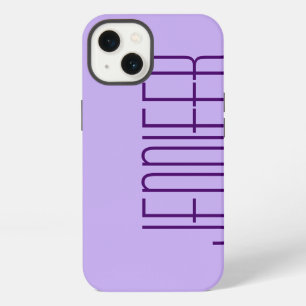 Purple, Personalized Jumbo Name, Sturdy iPhone 13 Case