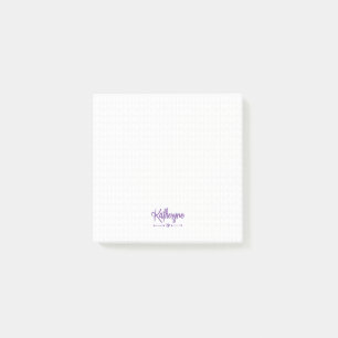 Purple Personalized Knit Stitch Post-it Notes